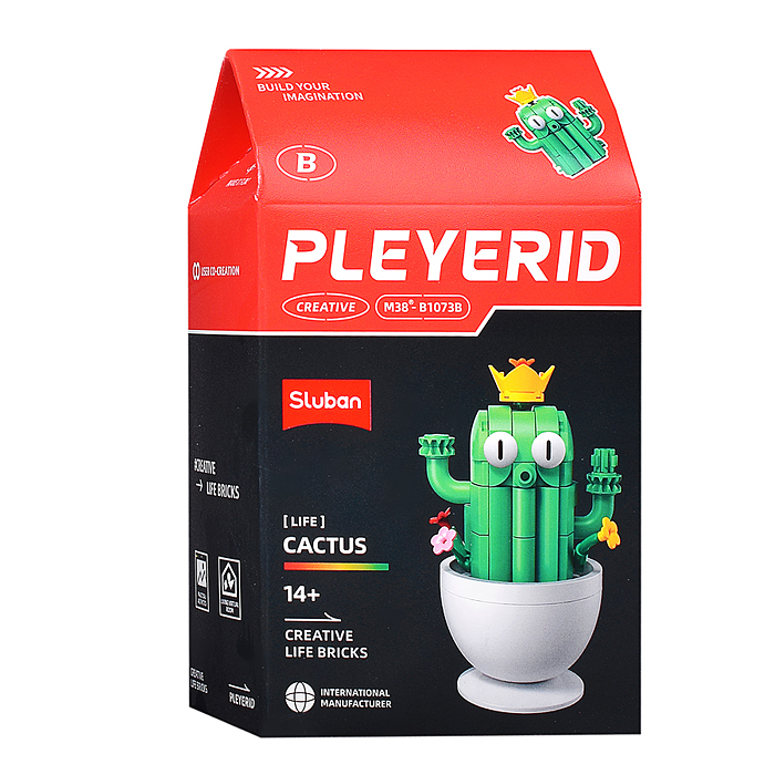 Конструктор M38-B1073 "Растение в горшке" в ассортименте, (упак. 6шт.) в коробке