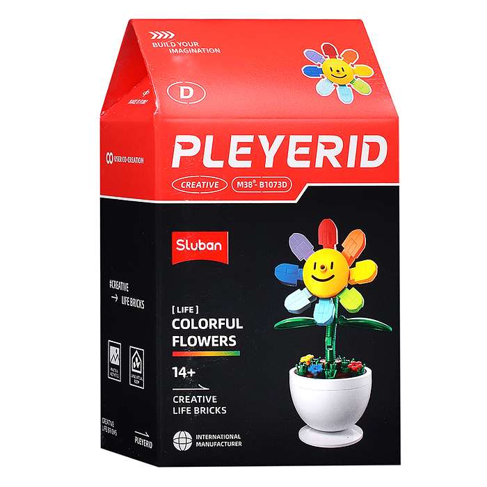 Конструктор M38-B1073 "Растение в горшке" в ассортименте, (упак. 6шт.) в коробке