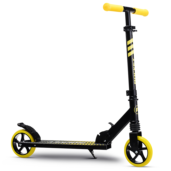 Фото к товару Самокат детский R0201 ROCKET,алюминиевый, колеса PU, 145 мм, жёлтый Самокат детский R0201 ROCKET,алюминиевый, колеса PU, 145 мм, жёлтый