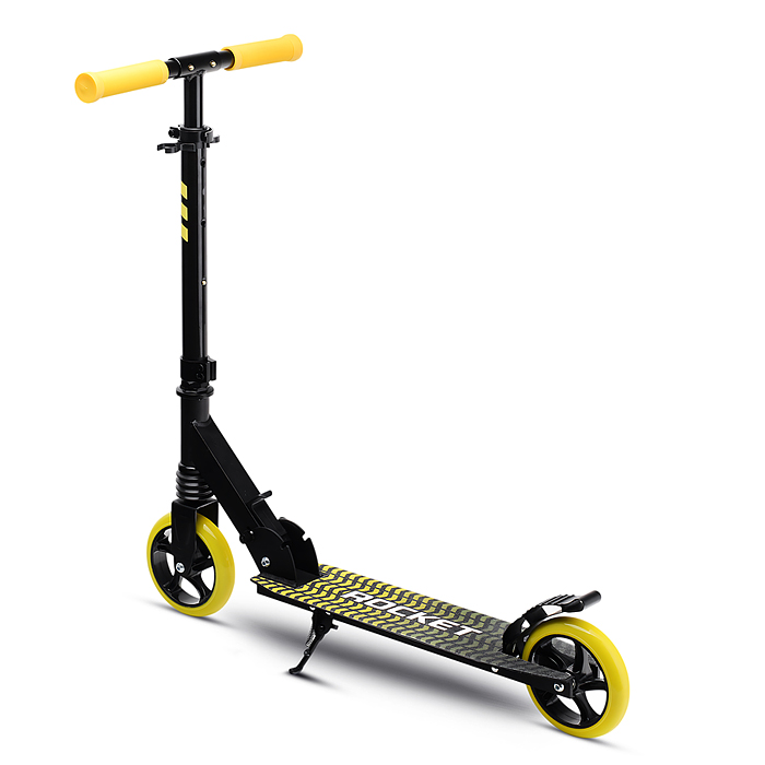 Фото к товару Самокат детский R0201 ROCKET,алюминиевый, колеса PU, 145 мм, жёлтый Самокат детский R0201 ROCKET,алюминиевый, колеса PU, 145 мм, жёлтый