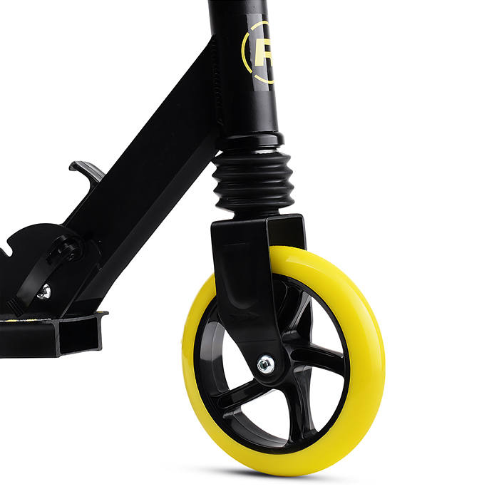 Фото к товару Самокат детский R0201 ROCKET,алюминиевый, колеса PU, 145 мм, жёлтый Самокат детский R0201 ROCKET,алюминиевый, колеса PU, 145 мм, жёлтый