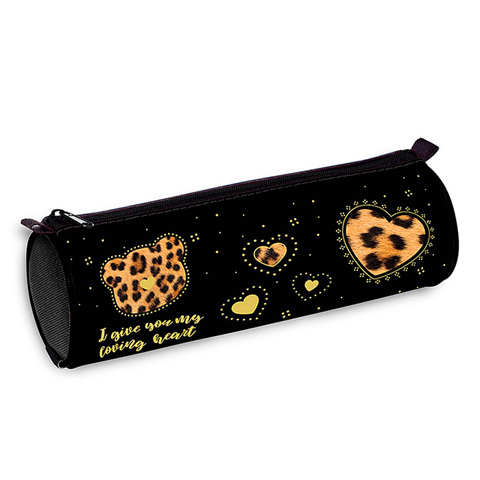 Пенал-тубус 210х70мм., на молнии "Стильный мишка"