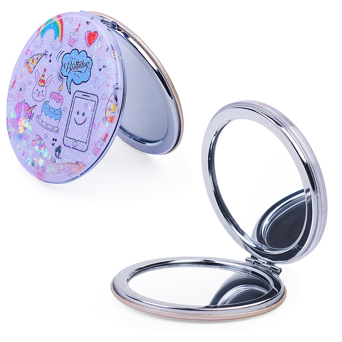 Зеркальце 00-4501 "Единорожка с блестками" в пакете Зеркальце 00-4501 "Единорожка с блестками" в пакете