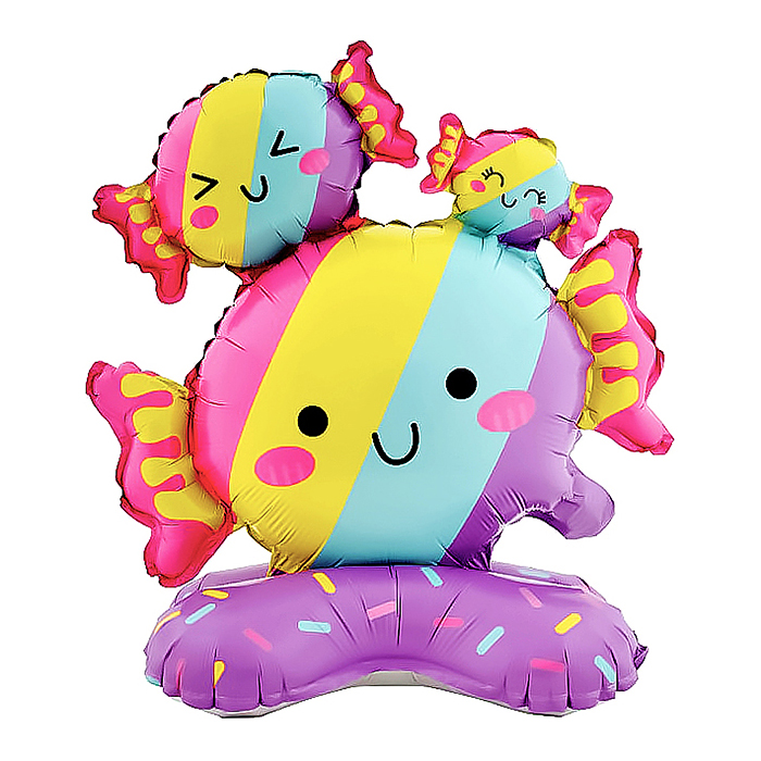 Шар 3D (19''/48 см) Фигура на подставке, Конфетки, 1 шт. в уп. Шар 3D (19''/48 см) Фигура на подставке, Конфетки, 1 шт. в уп.