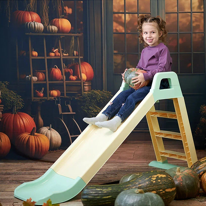 Фото к товару Горка детская OKIKID бирюзовая 78х135х60 см Горка детская OKIKID бирюзовая 78х135х60 см