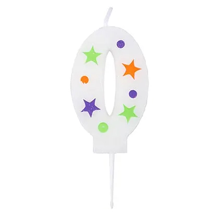 Фото к товару Свеча -цифра "0" Звезды 5см/V Свеча -цифра "0" Звезды 5см/V