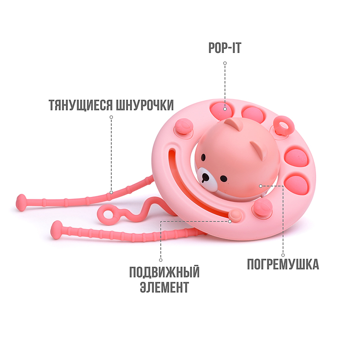 Погремушка-грызунок 168H-3 "Зверек" в коробке