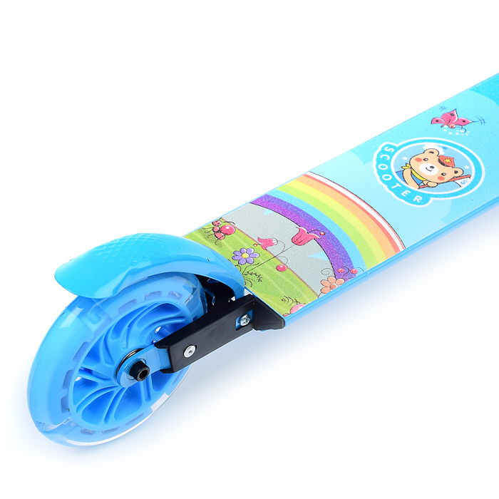 Фото к товару Самокат U038453Y 2-х кол., голубой, PU/ 125 мм,ABEC 7, в коробке Самокат U038453Y 2-х кол., голубой, PU/ 125 мм,ABEC 7, в коробке