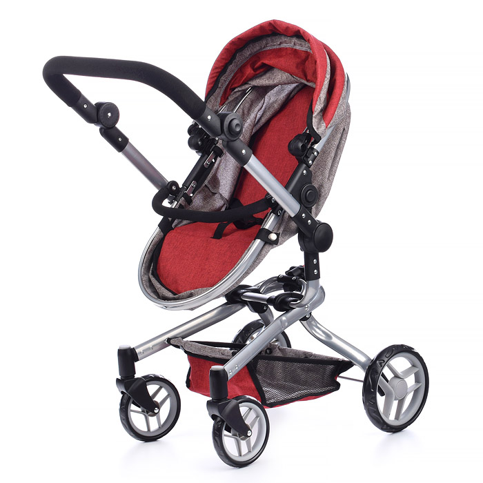 Фото к товару Коляска для кукол 9695 металлическая, 2в1, в коробке Коляска для кукол 9695 металлическая, 2в1, в коробке