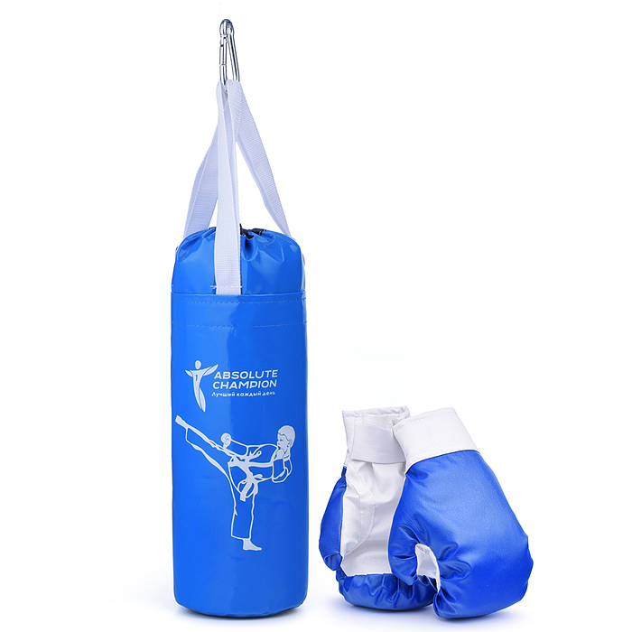 Набор детский игровой "Я-Чемпион" 2кг синий (перчатки, груша) Набор детский игровой "Я-Чемпион" 2кг синий (перчатки, груша)