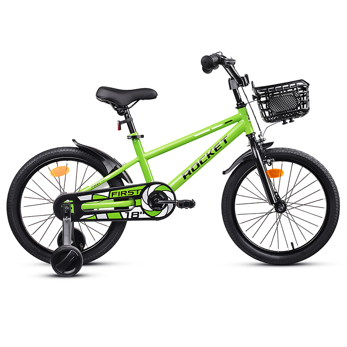 Велосипед 18" Rocket First, цвет зеленый 