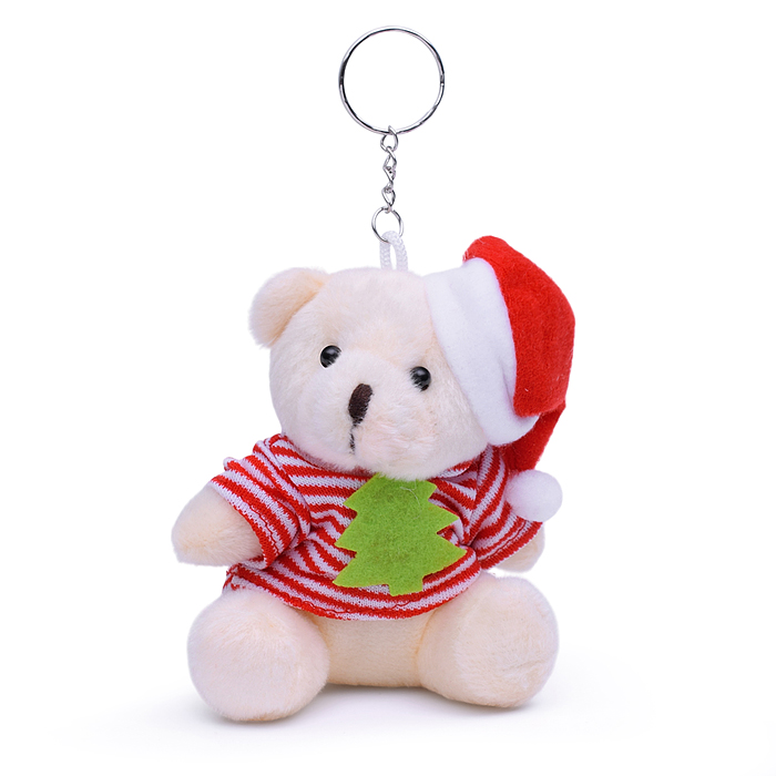 Мягкая игрушка М1158 "Мишка Рождественский" 10см