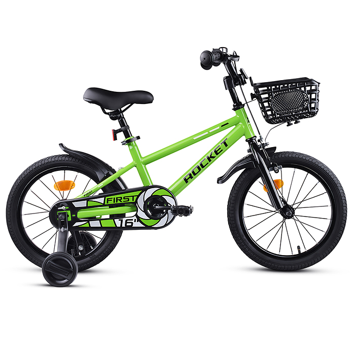 Велосипед 16" Rocket First, цвет зеленый 