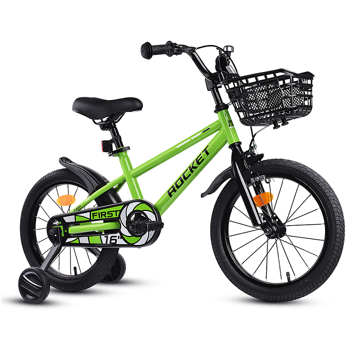 Фото к товару Велосипед 16" Rocket First, цвет зеленый Велосипед 16" Rocket First, цвет зеленый