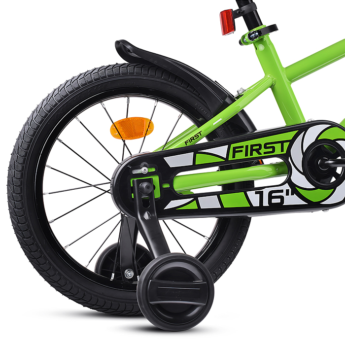 Фото к товару Велосипед 16" Rocket First, цвет зеленый Велосипед 16" Rocket First, цвет зеленый