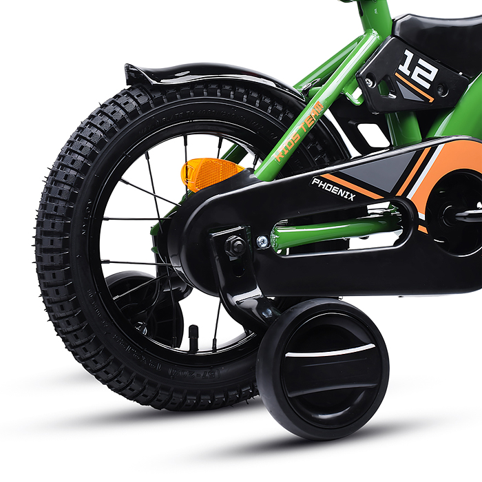 Фото к товару Велосипед 12" Rocket Phoenix, цвет зеленый Велосипед 12" Rocket Phoenix, цвет зеленый