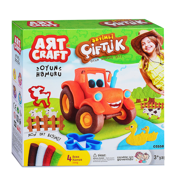 Набор для лепки "Моя ферма" тесто 4х50г Набор для лепки "Моя ферма" тесто 4х50г