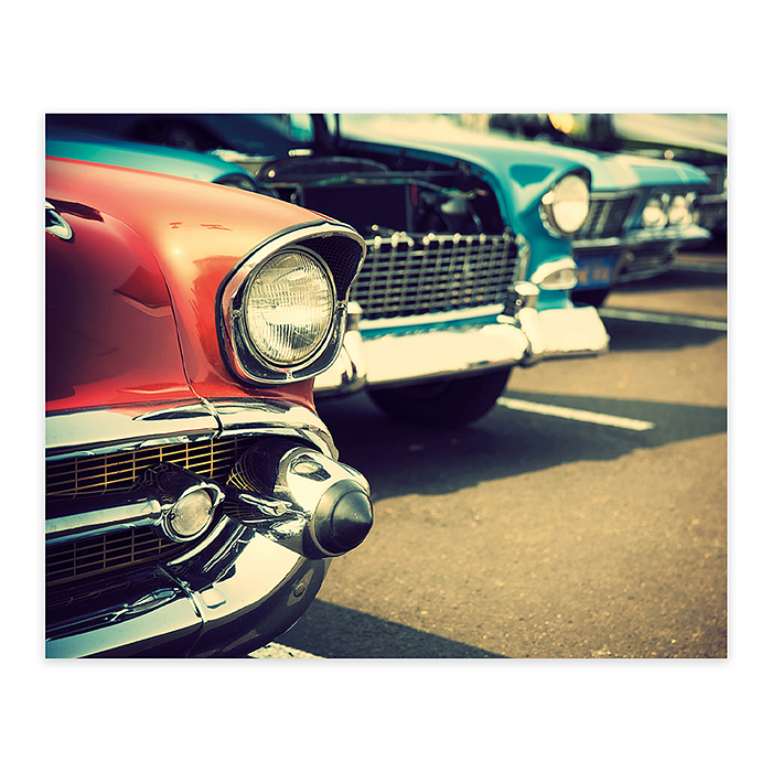 Картина на холсте с подрамником 50х40 "Цепляющее ретро"