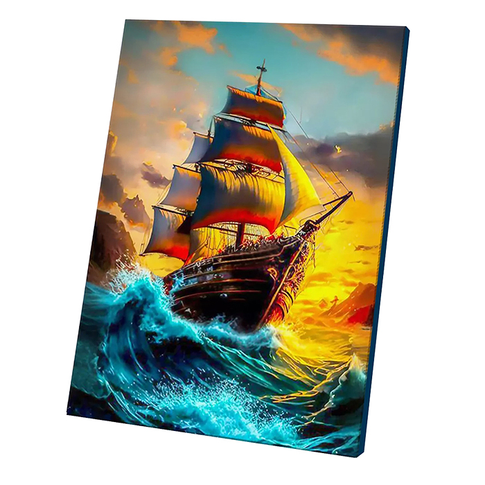 Картина по номерам 40х50 "В шторм" с поталью (24 цвета)