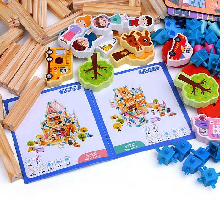 Фото к товару Конструктор D1879 "Строим дом" (278 дет.) Конструктор D1879 "Строим дом" (278 дет.)