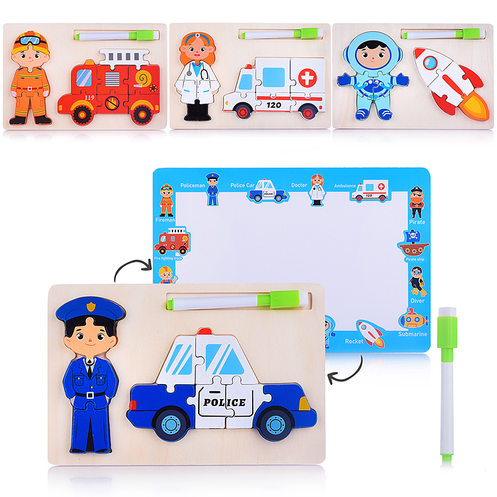 Пазл-вкладыш D1932 "Профессии" Пазл-вкладыш D1932 "Профессии"