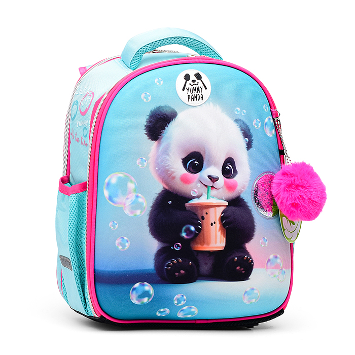 Рюкзак "Junior. Yummy Panda" школьный жесткий 35x27x13 см (14 л) вес 800 г, 1 отделение на 