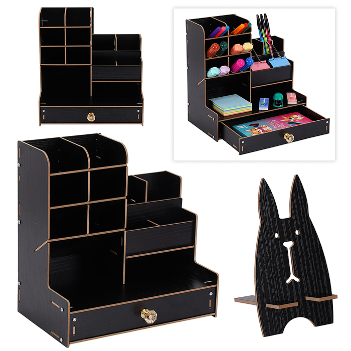 Органайзер для канцелярских принадлежностей "Elrix" настольный, 24,5x15x25,5 см, материал -