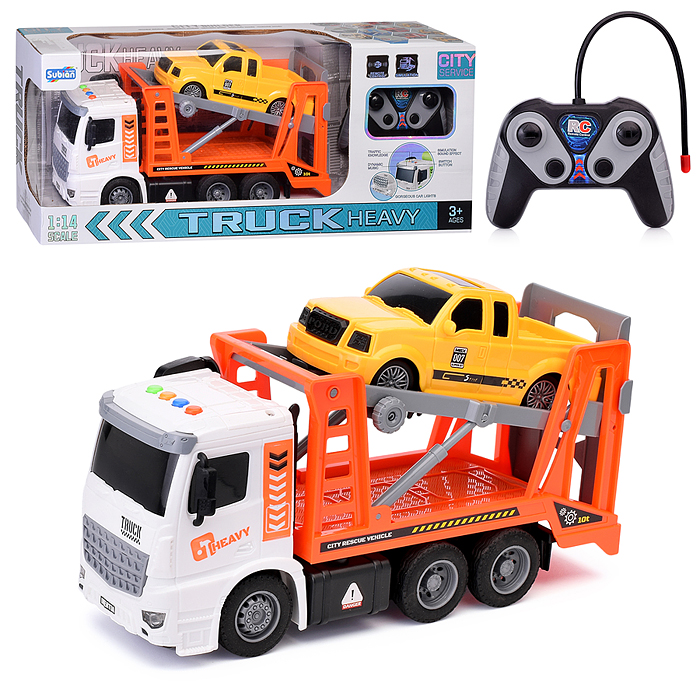 Машина S977-117A "Автовоз №2" р/у, 1:14 (свет, звук), 27 MHz в коробке