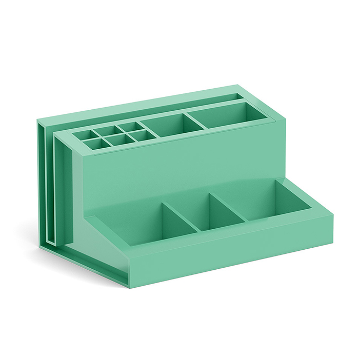 Подставка настольная пластиковая Leader, Powder, оливковая