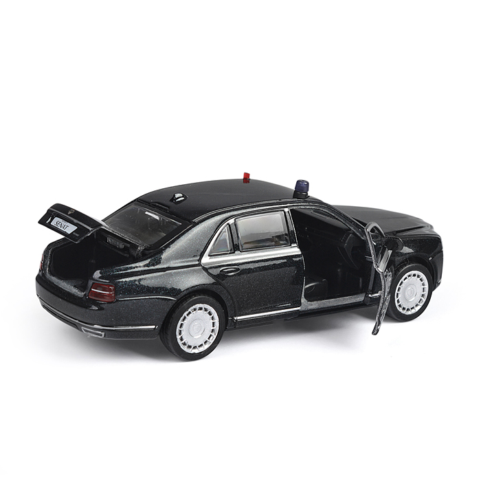 Фото к товару Машина металл Аурус Сенат 13,5 см (свет-звук, черный) инерц, в коробке Машина металл Аурус Сенат 13,5 см (свет-звук, черный) инерц, в коробке