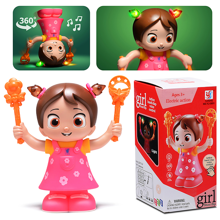 Интерактивная игрушка YJ-3051 "Девочка" на батарейках. в коробке