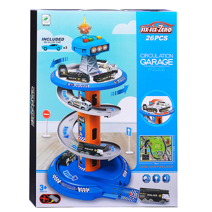 Фото к товару Парковка 660-A320 "Полицейская часть" в коробке Парковка 660-A320 "Полицейская часть" в коробке