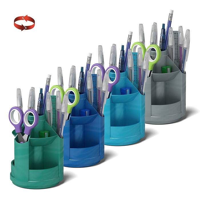 Набор настольный вращающийся пластиковый Mini Desk, Ice Metallic, ассорти из 4 цветов