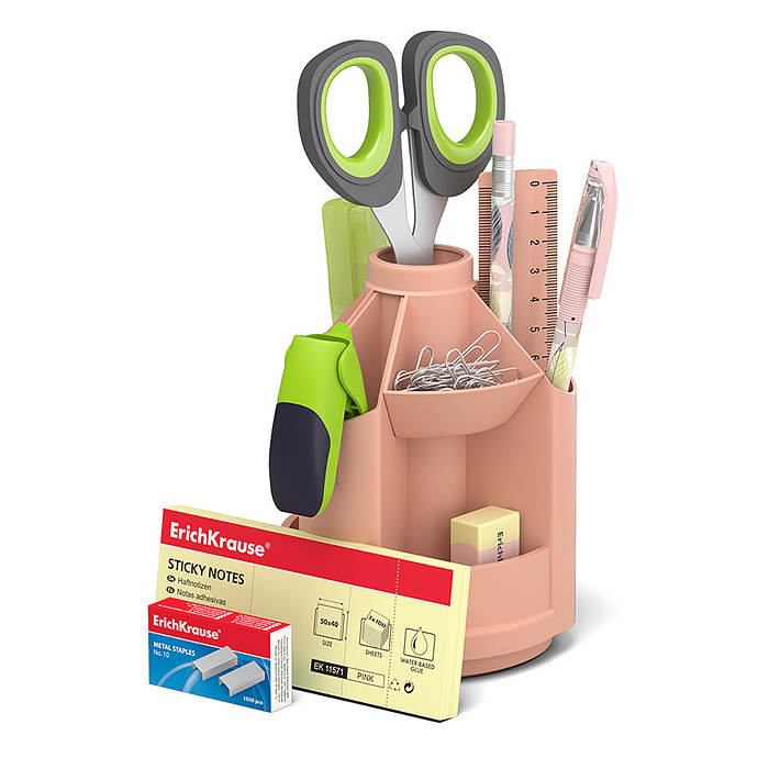 Набор настольный вращающийся пластиковый Mini Desk, Powder, ассорти из 4 цветов