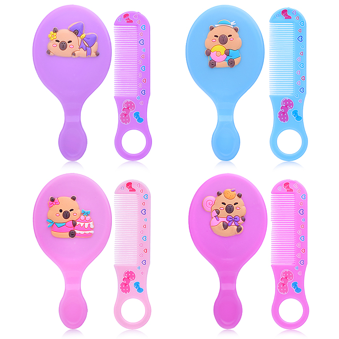 Расческа 00-6610 "Микс" с зеркальцем Расческа 00-6610 "Микс" с зеркальцем