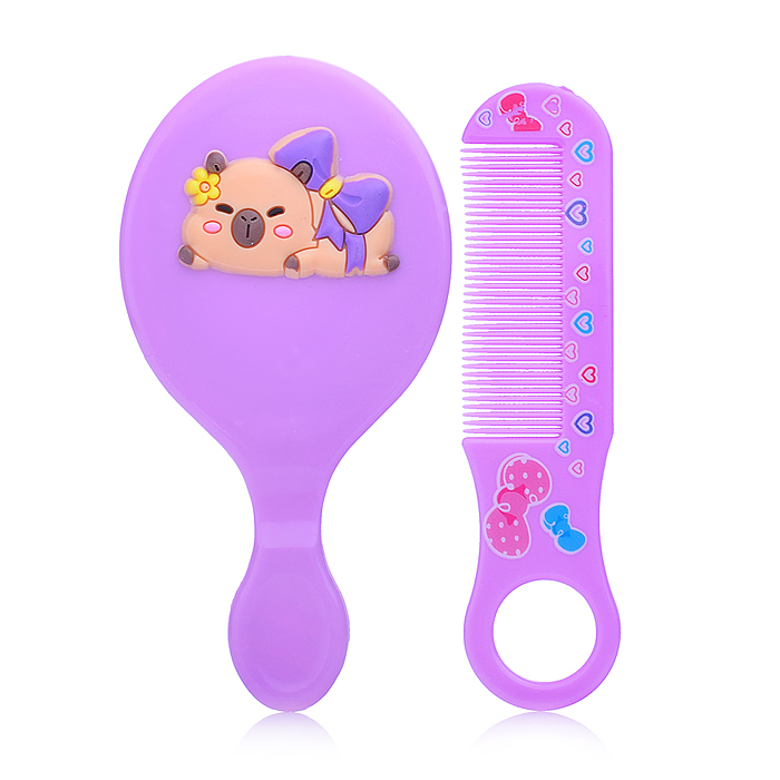 Фото к товару Расческа 00-6610 "Микс" с зеркальцем Расческа 00-6610 "Микс" с зеркальцем