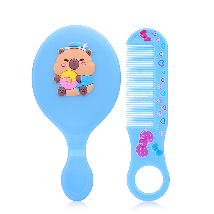 Фото к товару Расческа 00-6610 "Микс" с зеркальцем Расческа 00-6610 "Микс" с зеркальцем