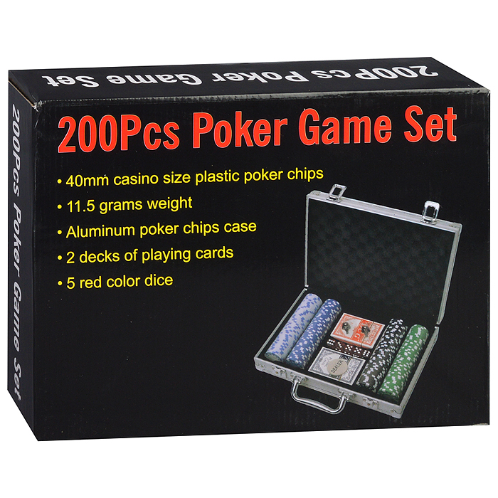 Набор для игры в покер (200 фишек)