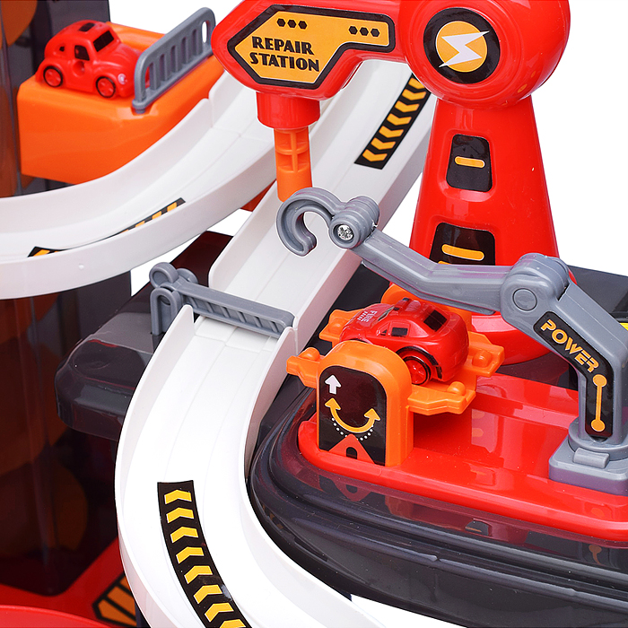 Фото к товару Парковка-трек JP588-11 "Пожарная часть" в коробке Парковка-трек JP588-11 "Пожарная часть" в коробке