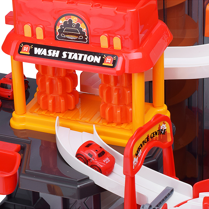 Фото к товару Парковка-трек JP588-11 "Пожарная часть" в коробке Парковка-трек JP588-11 "Пожарная часть" в коробке