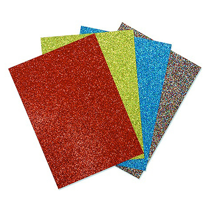 Фото к товару Картон цветной 4 л., 4 цв. с пайетками "Битое стекло" Картон цветной 4 л., 4 цв. с пайетками "Битое стекло"