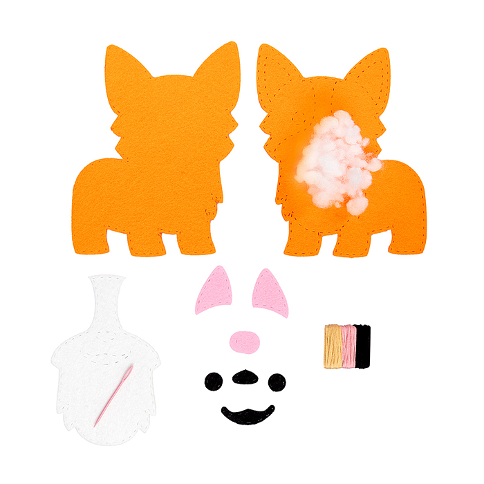 Набор для творчества. Мягкая игрушка из фетра "Корги"