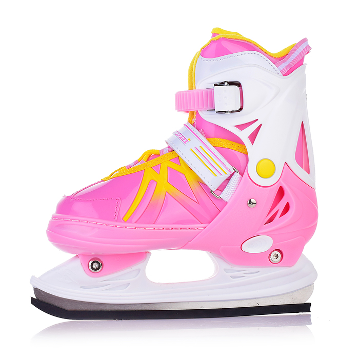 Коньки 00-3108 (размер S30-34) розовые, в сумке