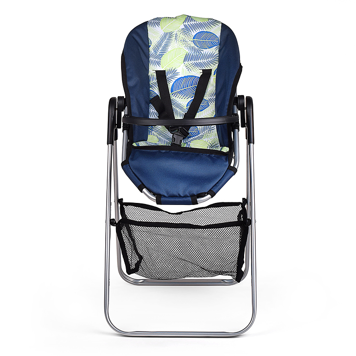 Фото к товару Стульчик для кормления кукольный 9697A складной, с корзиной, принт листья Стульчик для кормления кукольный 9697A складной, с корзиной, принт листья