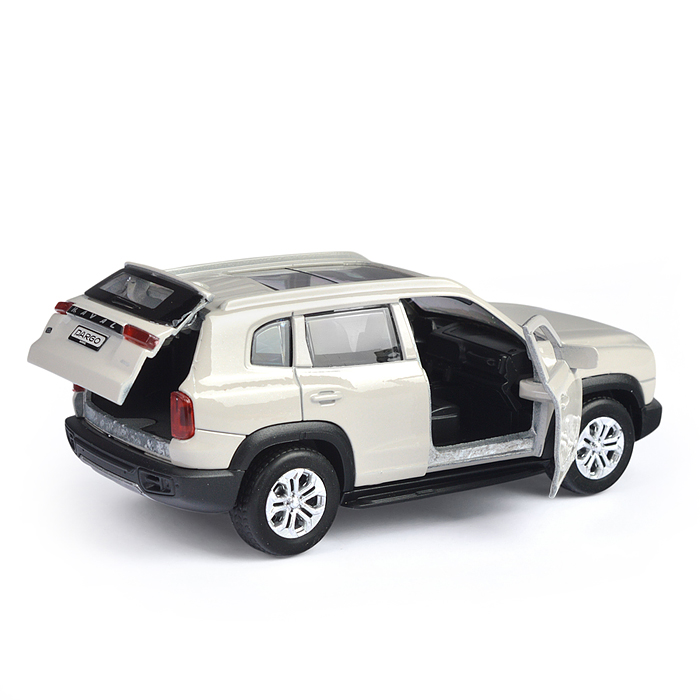 Машина металл Haval Dargo 12 см, (отк. двери, багажник, серебристый) инерц., в коробке