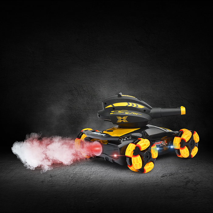 Фото к товару Машина QF665-2 "Торнадо-1" с пушкой и паром, на р/у 27 MHz, в коробке Машина QF665-2 "Торнадо-1" с пушкой и паром, на р/у 27 MHz, в коробке