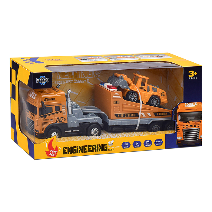 Эвакуатор KLX800-263 "Спецтехника"  (свет, звук) в коробке