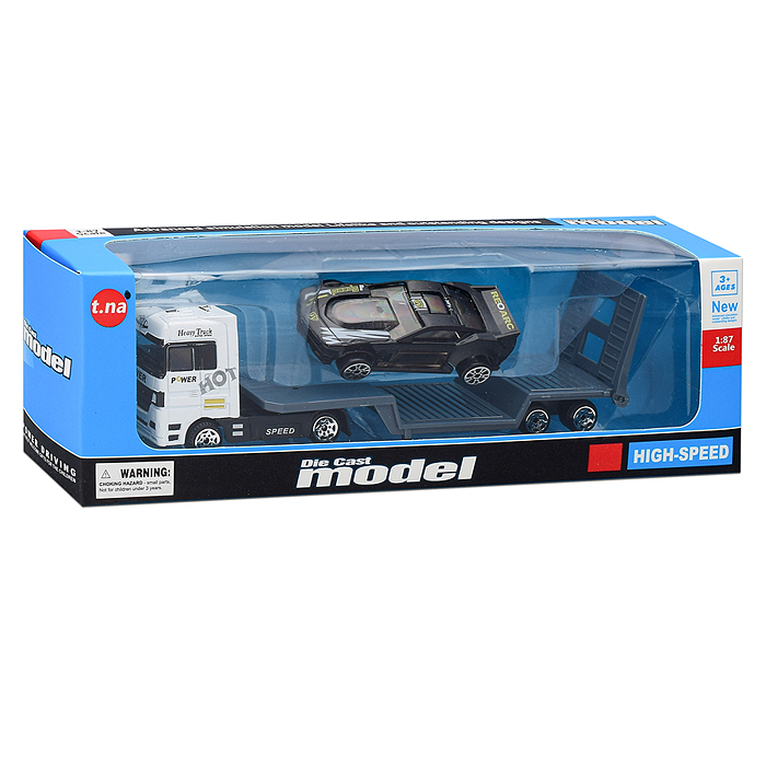 Фото к товару Автовоз TN-1066-1 с гоночной машиной, в коробке Автовоз TN-1066-1 с гоночной машиной, в коробке