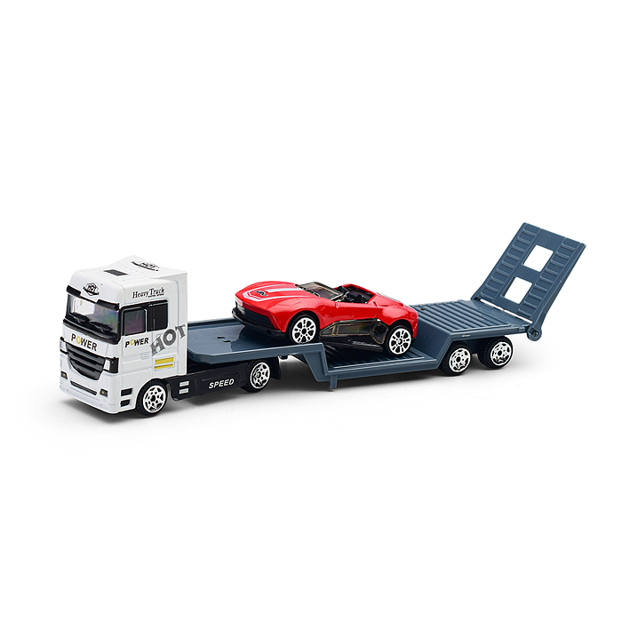 Фото к товару Автовоз TN-1066-1 с гоночной машиной, в коробке Автовоз TN-1066-1 с гоночной машиной, в коробке