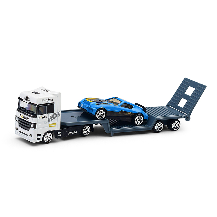 Фото к товару Автовоз TN-1066-1 с гоночной машиной, в коробке Автовоз TN-1066-1 с гоночной машиной, в коробке